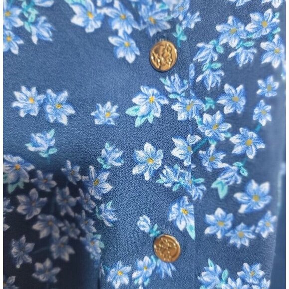 Draper James RSVP Body Suit Blouse XXL Floral Button Ruffle Sleeve Boho Prairie - Picture 8 of 13